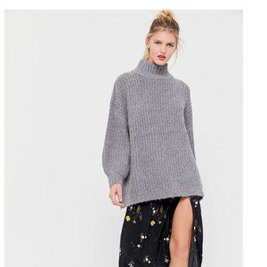 Urban Outfitters oversized gray turtleneck